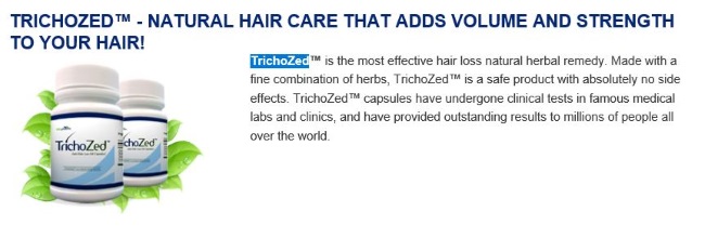 TrichoZed™  is the answer to people’s hair loss issues.